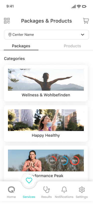 HomeWell — Packages & Products